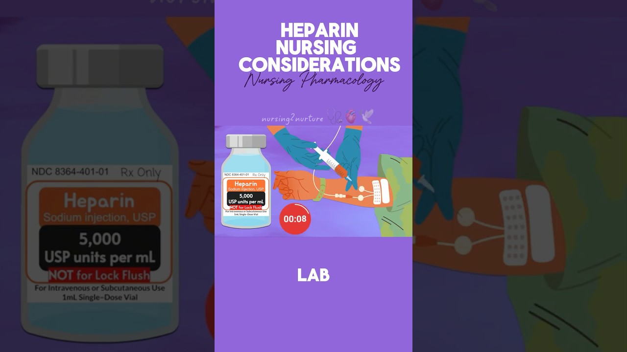 Особенности применения гепарина у медсестер | Фармакология для экзамена NCLEX