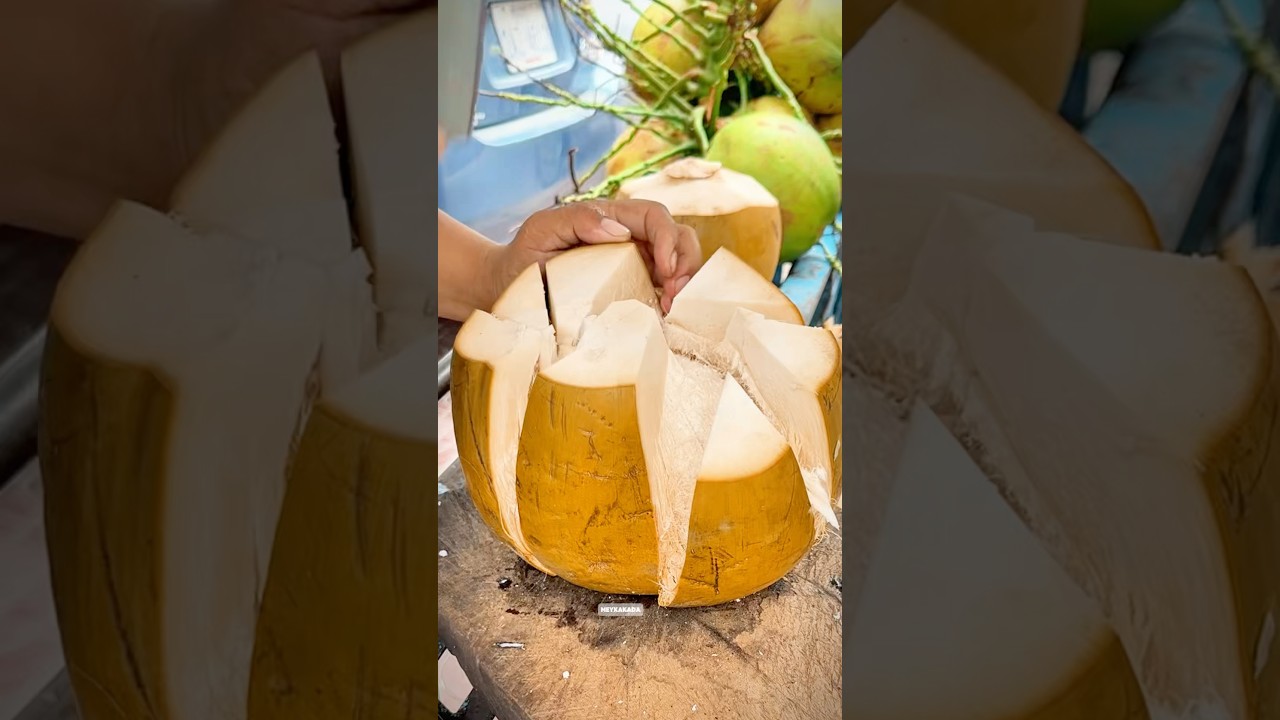 WOW! Super Techniques Peeling Big Coconut Like a Pro!