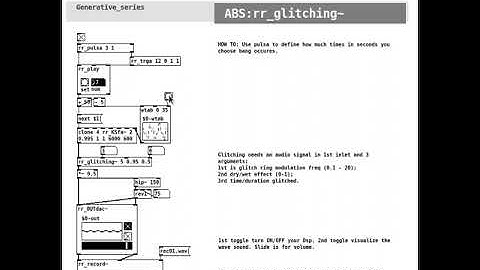 PDida (Pure Data) help patch: Sound Design - glitching