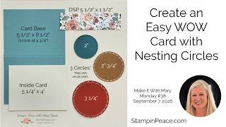 Create an Easy WOW Card with Nesting Circles Create A Memorial Card For A Loved One