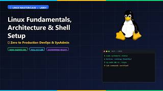 Linux Lab 01 | Linux Fundamentals, Architecture & Shell Setup | Linux Masterclass