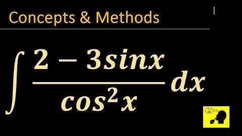 integrate (2-3sinx)/(cos^2x) dx  || integrate (2-3sinx)/(cos^2x) dx