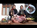 Kale Pache ♧ Unusual Traditional Food Made With Cow Head in Village ♧ کله پاچه