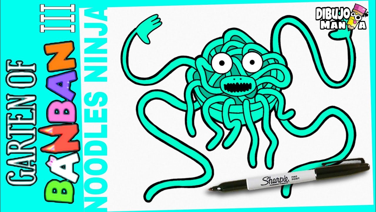 HOW TO DRAW GARTEN OF BANBAN 3 (NINJA NOODLES) how to draw garten of