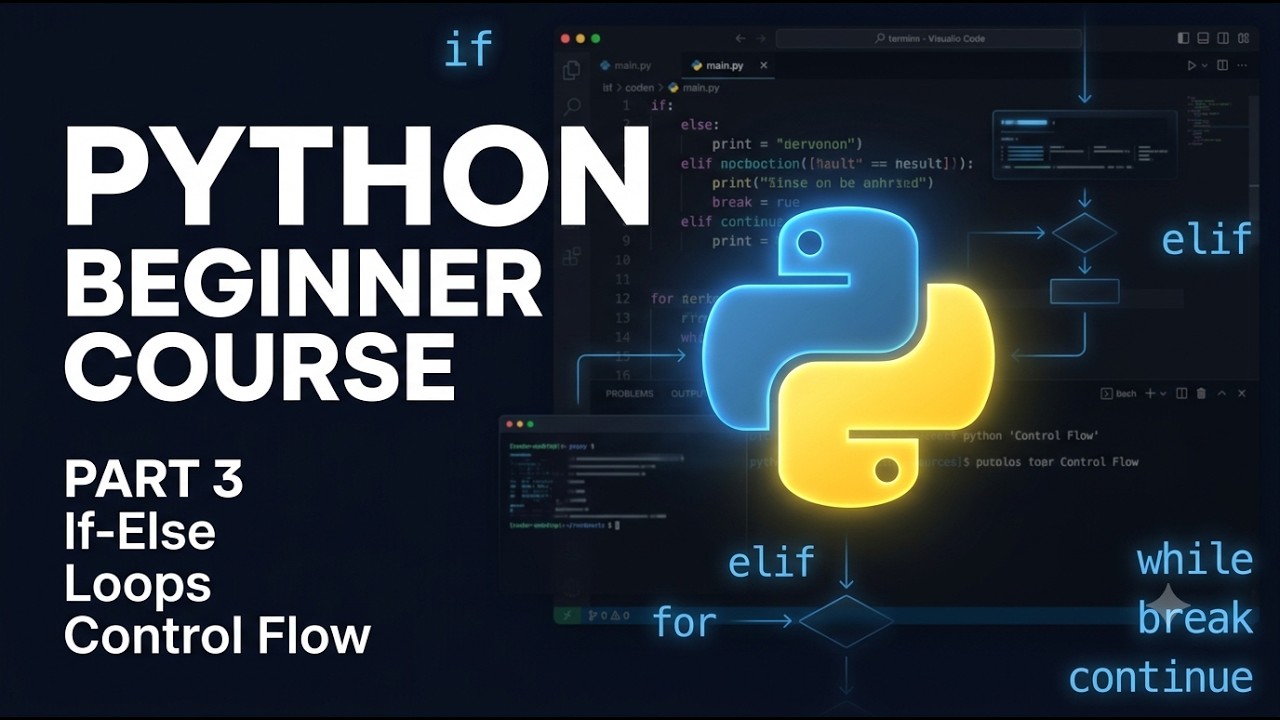 Python Programming Course #3 | Conditional Statements & Loops - YouTube