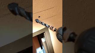 Tebuk Dinding Konkrit Dengan Cordless Drill #shorts ##shortsfund