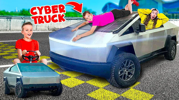 24 HOURS in Tesla Cybertruck!!