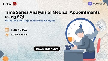 Time Series Analysis of Medical Appointments using #sql l #live