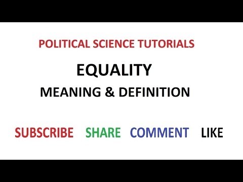 Equality - Meaning & Definition