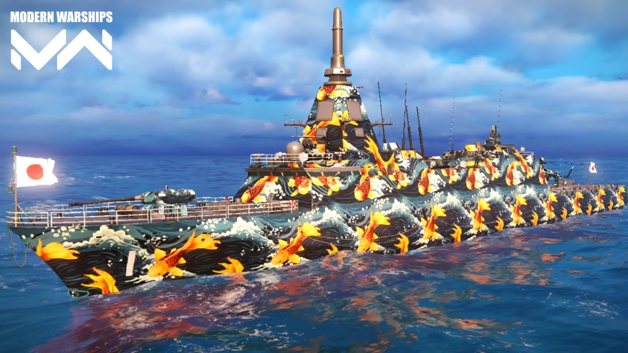 JS MOGAMI with Goldfish camouflage : Modern Warships