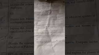 6466 aiou code paper 2025 B ED