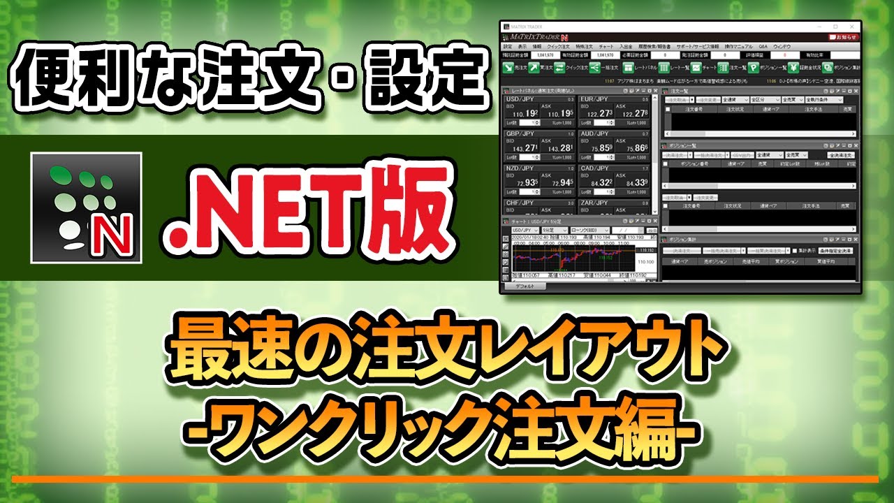 インターバンク流トレードテクニック　最速の注文レイアウト-ワンクリック注文編-