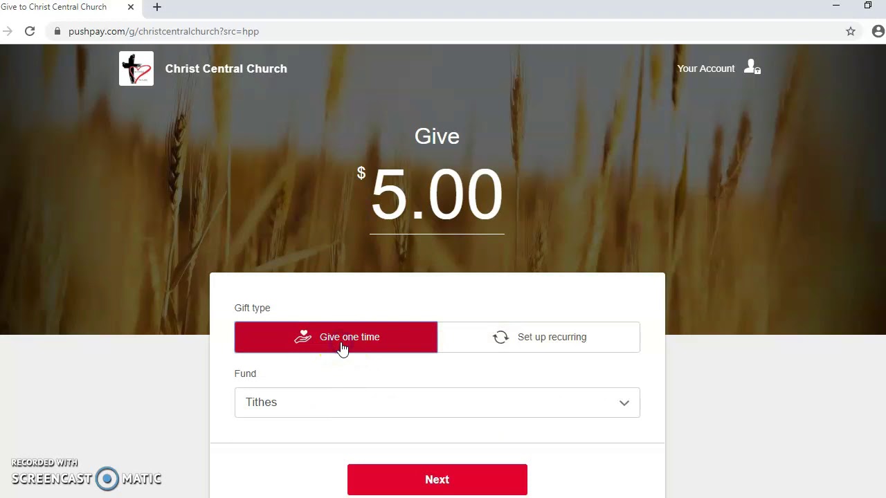 Online Giving Tutorial - YouTube