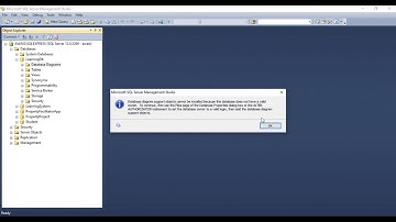 Database Diagram Support Objects cannot be Installed - no valid owner | Developer Support