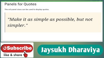 w3 css panel quoted tutorial-4 in hindi youtube