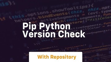 pip python version check