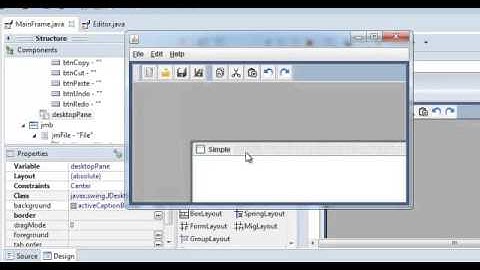 21  Adding Editor JInternalFrame to desktoppane