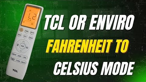 How to Change Fahrenheit to Celsius in TCL Inverter AC Remote. Temperature Fix #FahrenheitToCelsius