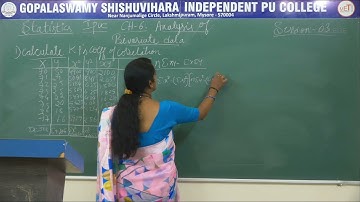 STATISTICS | 1st PUC | CH 06 | ANALYSIS OF BI VARIATE DATA | S03