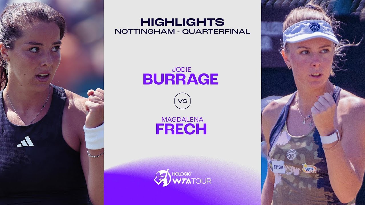 Jodie Burrage vs. Magdalena Frech | 2023 Nottingham Quarterfinal | WTA Match Highlights