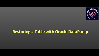 oracle datapump table restore: how to restore a lost table