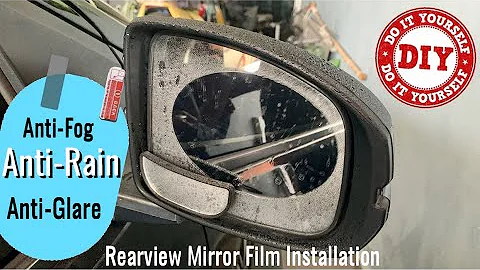 How to Install Anti Rain Film | Anti Fog | Anti Glare | DIY Tutorial Step by Step - Rearview Mirror - DayDayNews