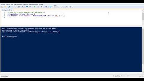 Parar procesos en PowerShell