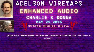 Adelson Wiretaps - Donna Makes Charlies Flight Arrangements For His Trip To Europe