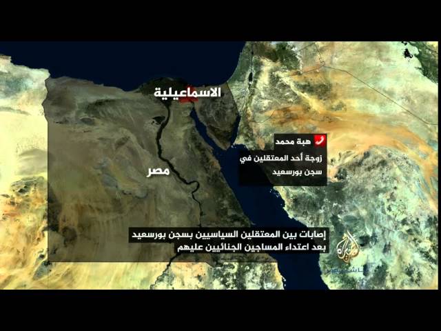 زوجة أحد المعتقلين بسجن بورسعيد : إدارة السجن أطلقت الجنائين على السياسين لتأديبهم