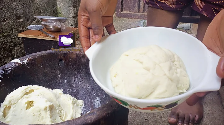 I ALMOST BROKE MY BACK | How to make pounded yam with Pestle and Mortar | Real Pounded Yam |