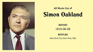 Simon Oakland Movies list Simon Oakland| Filmography of Simon Oakland Details