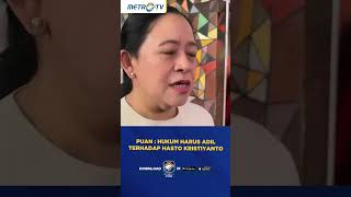 Puan menanggapi terkait persidangan Hasto Krisiyanto #shorts