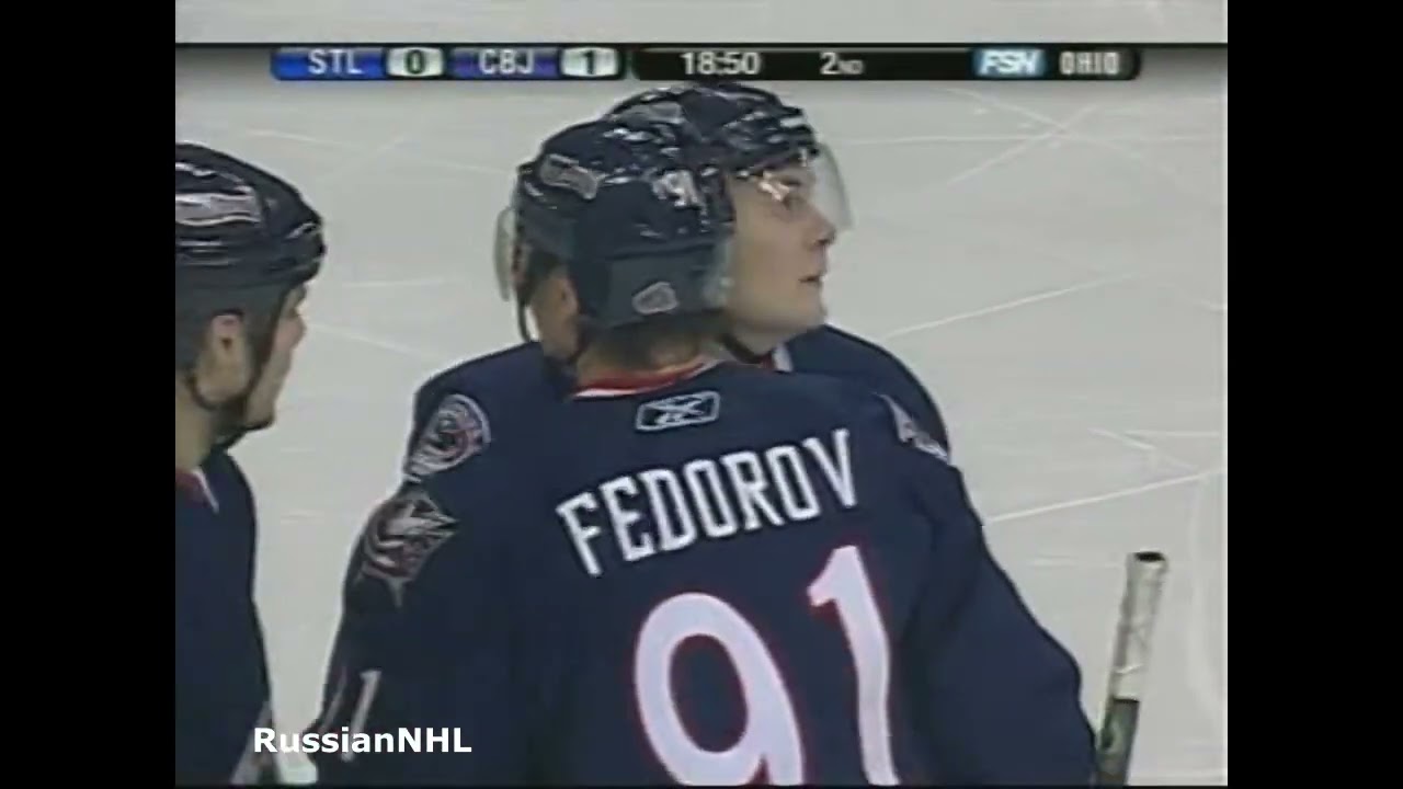Columbus Blue Jackets Sergei Fedorov waits for a pass during the