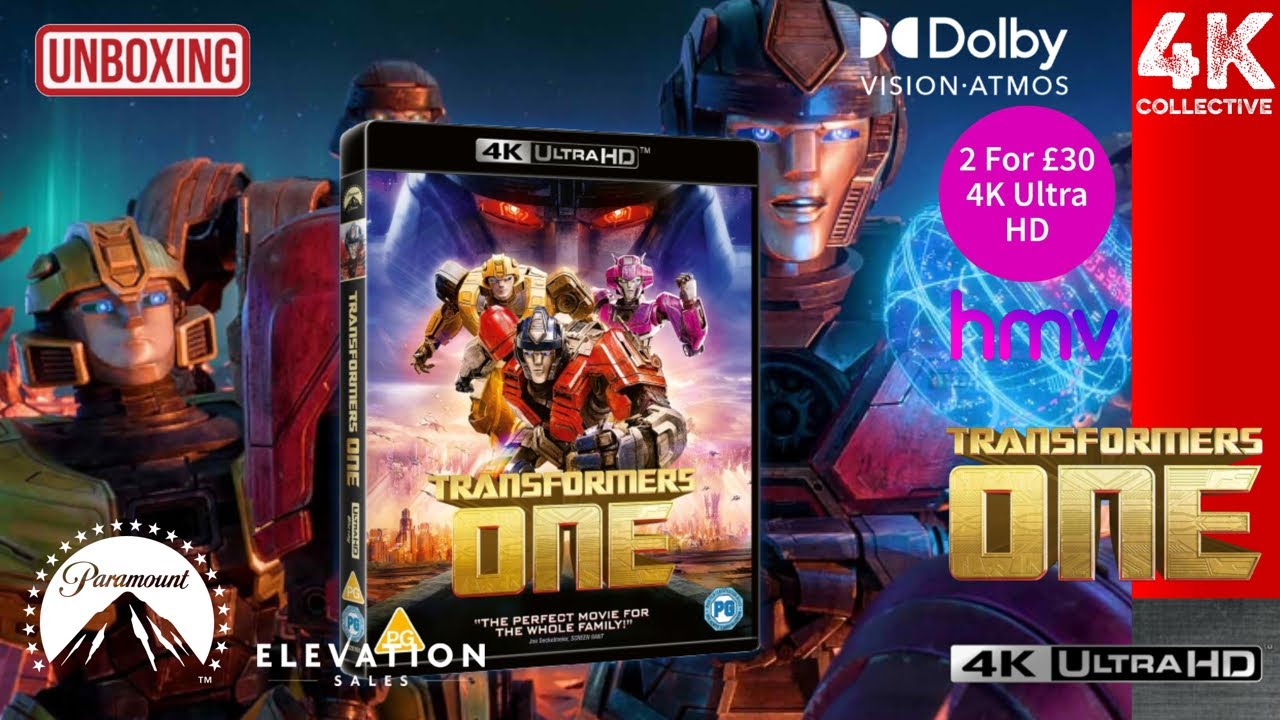 Transformers One 4k UltraHD Blu-ray unboxing and check out the disc ...