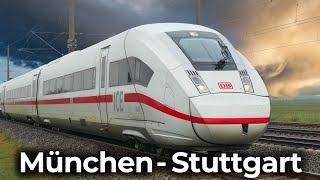 Quer durch Süddeutschland im ICE 4 | München - Augsburg - Ulm - Stuttgart | 4K Führerstandsmitfahrt