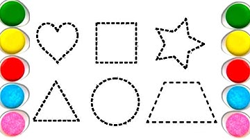 Shapes drawing for kids| Learn 2d shapes, colors for toddlers | Preschool Learning,Educational video