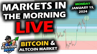 MARKETS in the MORNING, 1/15/2024, STOCKS CLOSED, Bitcoin $42,600 After ETF, Retrace, Altcoins Up