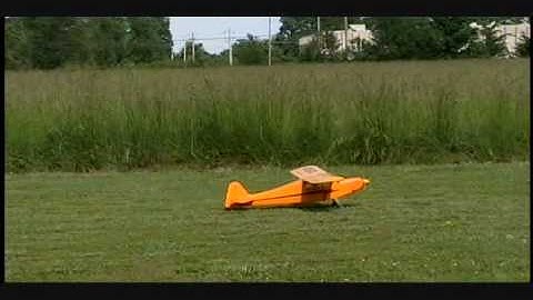 J-3 Piper Cub Test Flight with dead stick landing