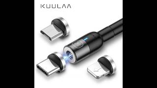 KUULAA Kabel Charger Magnetic Micro USB Type C For Xiaomi Samsung Huawei Android Phone Lightning Cable For iPhone 2.4A Magnetic Cable.