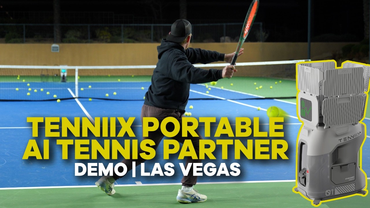Tennex Machine Trying the TENNIIX Ball Machine at CES (My Honest Take) - YouTube
