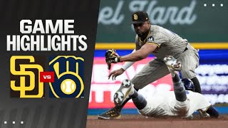 Padres vs. Brewers Game Highlights (4\/15\/24) | MLB Highlights