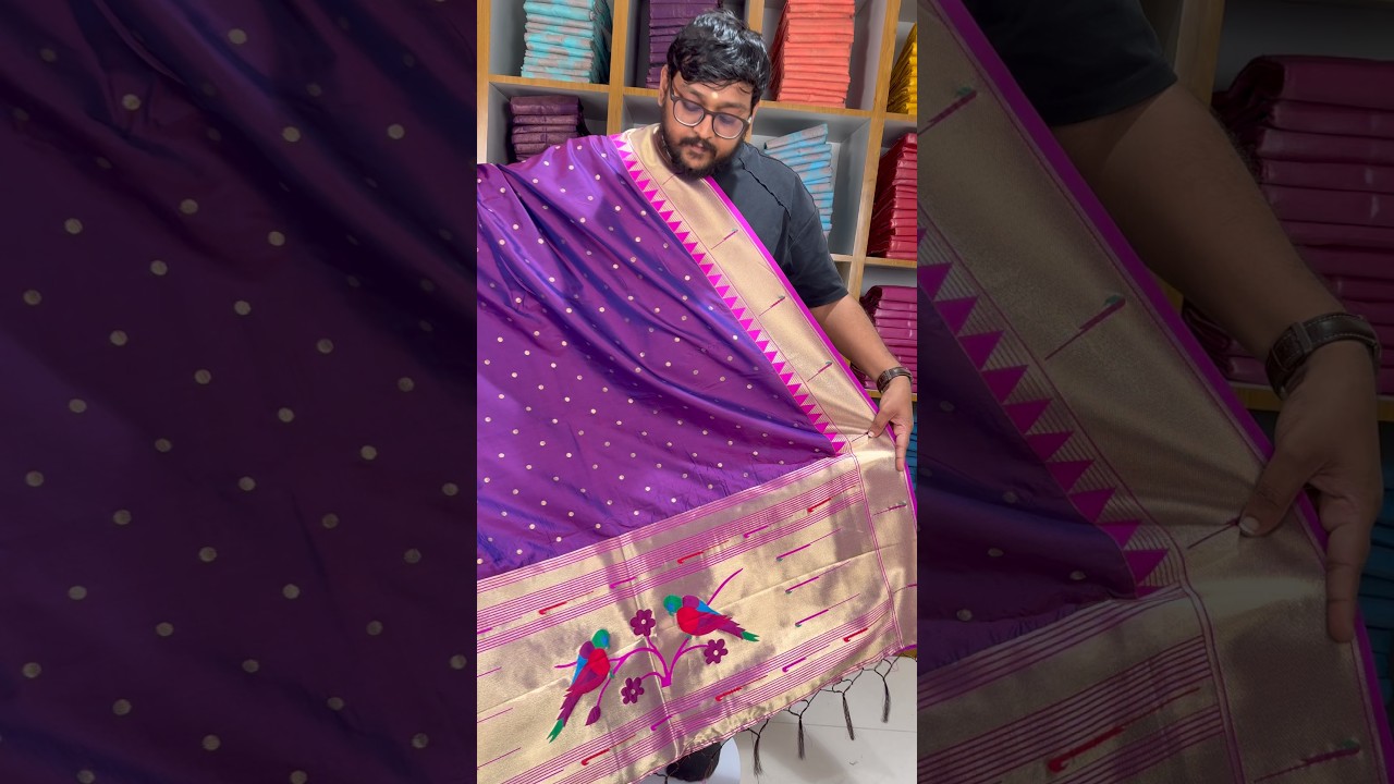 Pure Paithani Zari Border Parrot Motif Pallu Dupatta