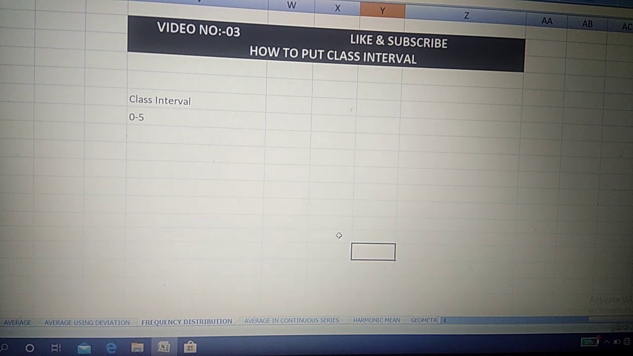How To Put Class Interval YouTube How To Put Class Interval YouTube