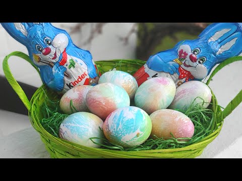 Красим яйца красиво нежными цветами. Оригинальная покраска