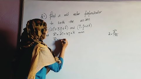 Find a unit vector which is perpendicular to both A=2i+3j+k and B=i−j+2k?class 11th vector |physics|