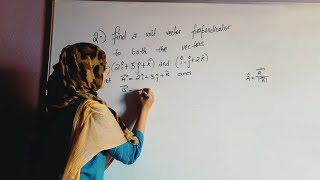Find a unit vector which is perpendicular to both A=2i+3j+k and B=i−j+2kclass 11th vector |physics|