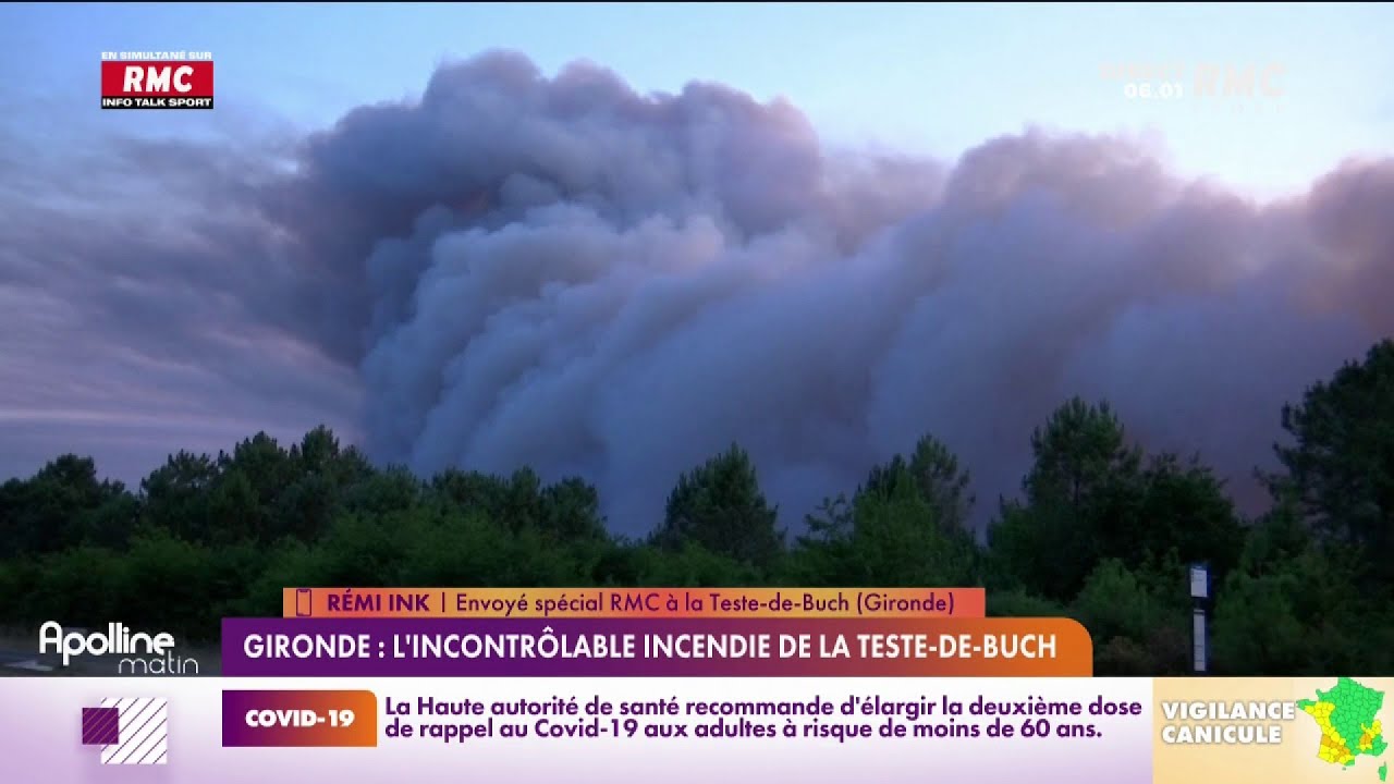 GIronde: l'incontrôlable incendie de la Teste-de-Buch