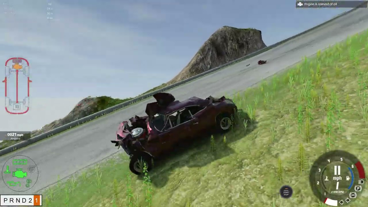 Driving cars down a mountain ( beamng drive) #beamng #automobile #gamingvideo #beamngcrashes