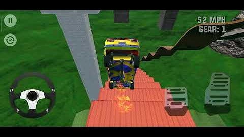 Extreme car racing PART #3 stunt challenge on ramp tracks of beaming beamng