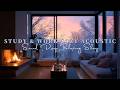 No Ads🌌 Cozy Acoustic Study & Work Relaxing Library Piano & Guitar Focus Sounds